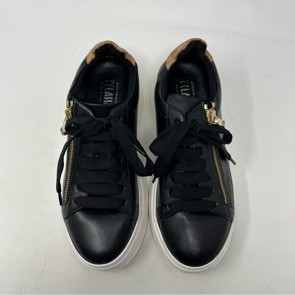 Alviero Martini Classe Map Zipper Lace Sneaker Shoes Womens Size 37 - Picture 3 of 10